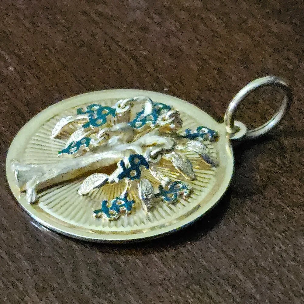 VINTAGE DANKNER 3D DANGLING MONEY TREE WALL STREET 14K CHARM PENDANT NECKLACE